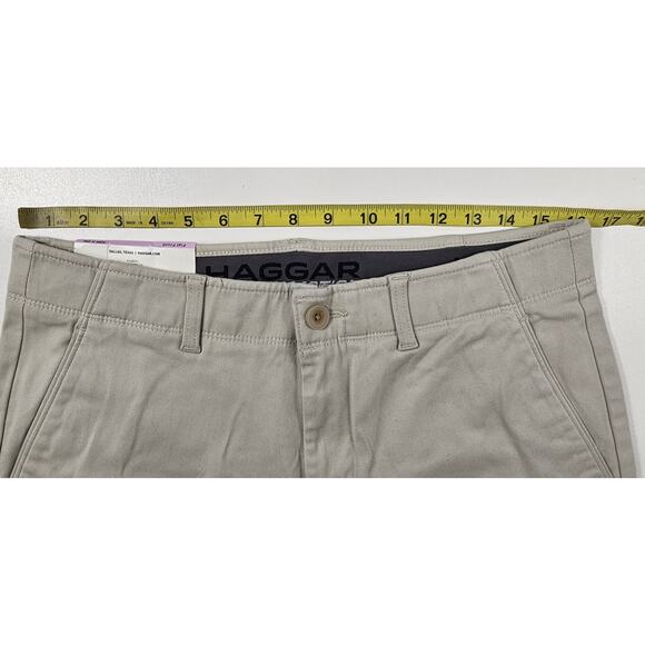 NWT haggar sustainable stretch chino putty khaki work pants sz 32x29 in motion - Picture 6 of 9